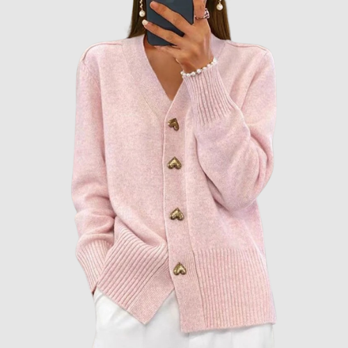 Addison™ | Heart Buttoned Cardigan