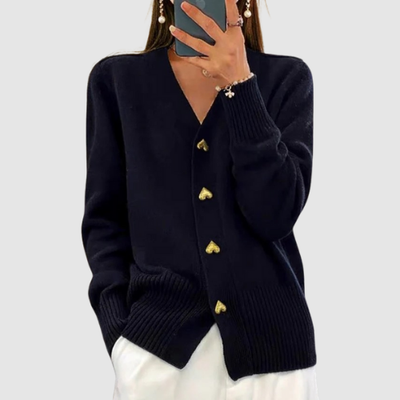 Addison™ | Heart Buttoned Cardigan