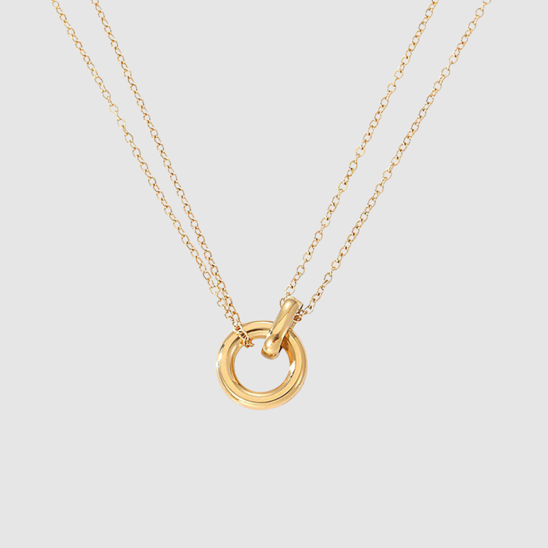 Harper gold chain with a ring
